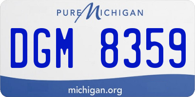 MI license plate DGM8359