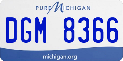 MI license plate DGM8366