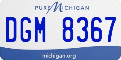 MI license plate DGM8367