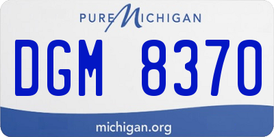 MI license plate DGM8370