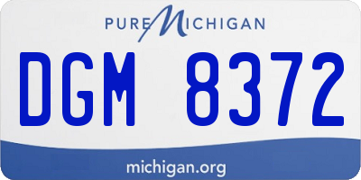 MI license plate DGM8372