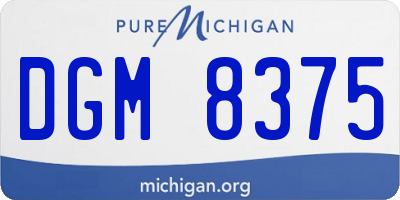 MI license plate DGM8375