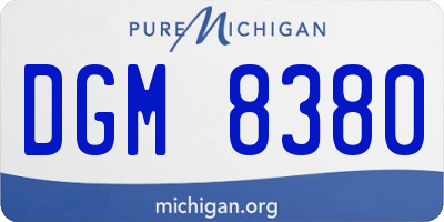 MI license plate DGM8380
