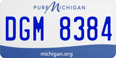 MI license plate DGM8384