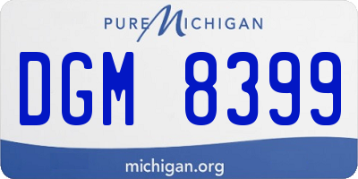 MI license plate DGM8399