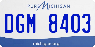 MI license plate DGM8403