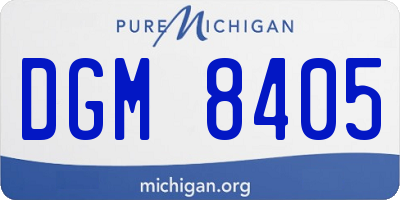 MI license plate DGM8405