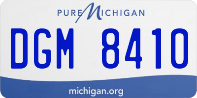 MI license plate DGM8410