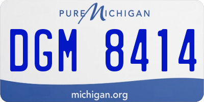 MI license plate DGM8414