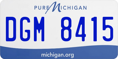 MI license plate DGM8415