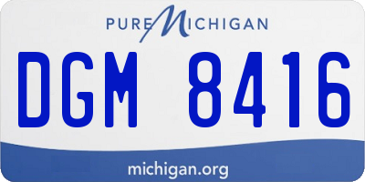 MI license plate DGM8416