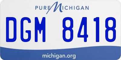 MI license plate DGM8418