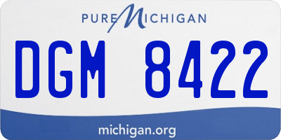 MI license plate DGM8422