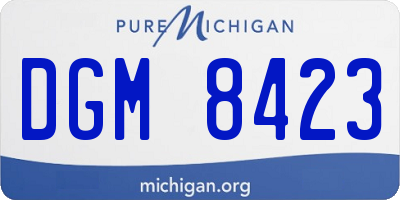MI license plate DGM8423