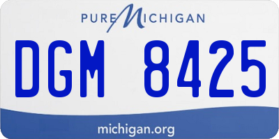 MI license plate DGM8425