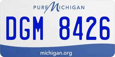 MI license plate DGM8426