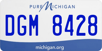 MI license plate DGM8428