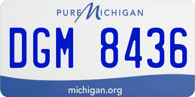 MI license plate DGM8436