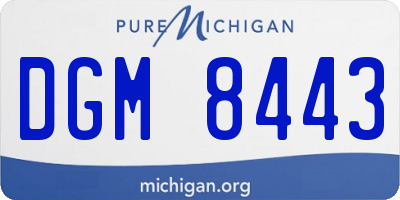 MI license plate DGM8443