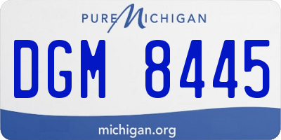 MI license plate DGM8445