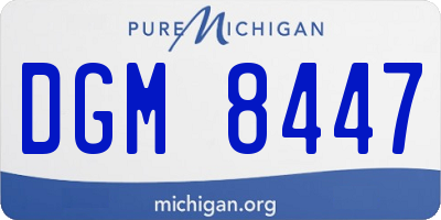 MI license plate DGM8447