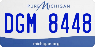 MI license plate DGM8448