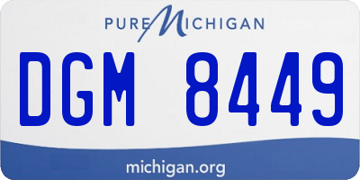 MI license plate DGM8449