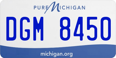 MI license plate DGM8450