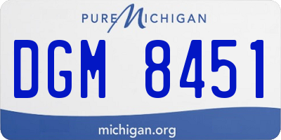 MI license plate DGM8451