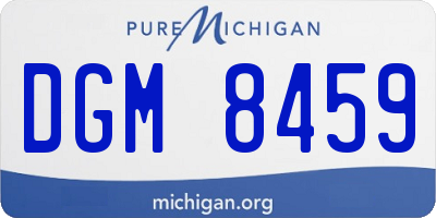 MI license plate DGM8459