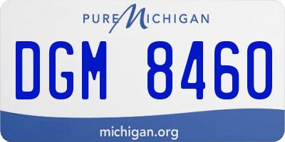 MI license plate DGM8460