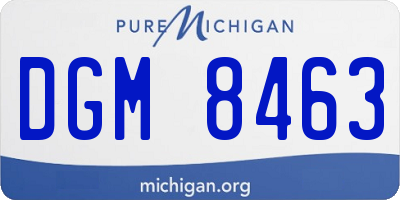 MI license plate DGM8463