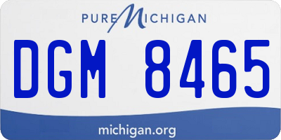 MI license plate DGM8465