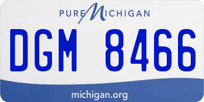 MI license plate DGM8466