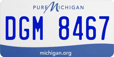MI license plate DGM8467