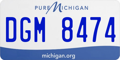 MI license plate DGM8474