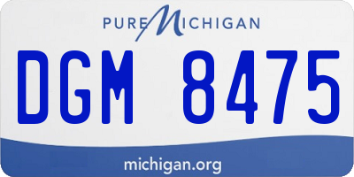 MI license plate DGM8475
