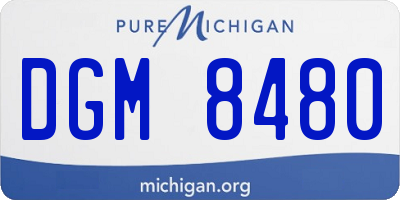 MI license plate DGM8480