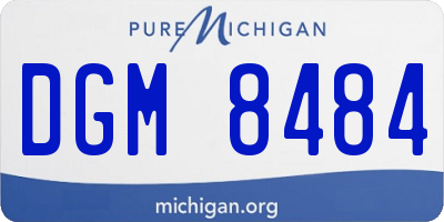 MI license plate DGM8484