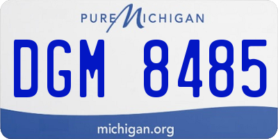 MI license plate DGM8485