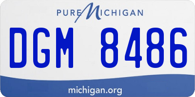 MI license plate DGM8486