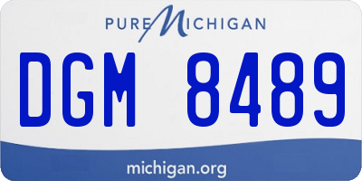 MI license plate DGM8489