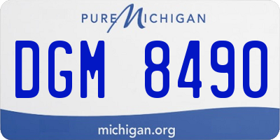 MI license plate DGM8490