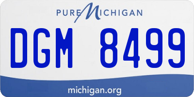 MI license plate DGM8499