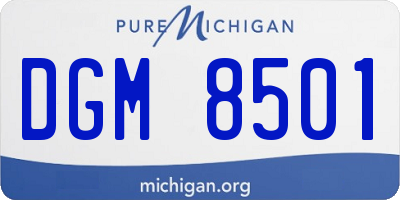 MI license plate DGM8501