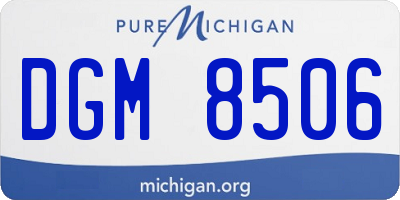 MI license plate DGM8506