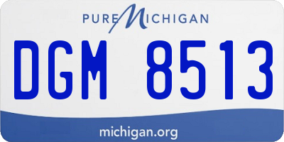 MI license plate DGM8513