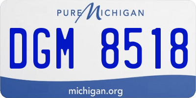 MI license plate DGM8518