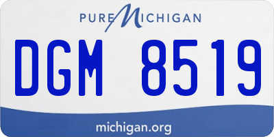 MI license plate DGM8519