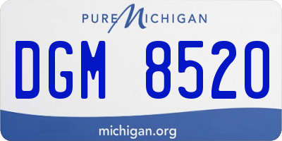 MI license plate DGM8520